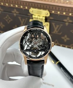 Alternative view of Audemars Piguet 26600 Replica Luxury Tourbillon Openwork Rose Gold Plated Leather Strap 41mm