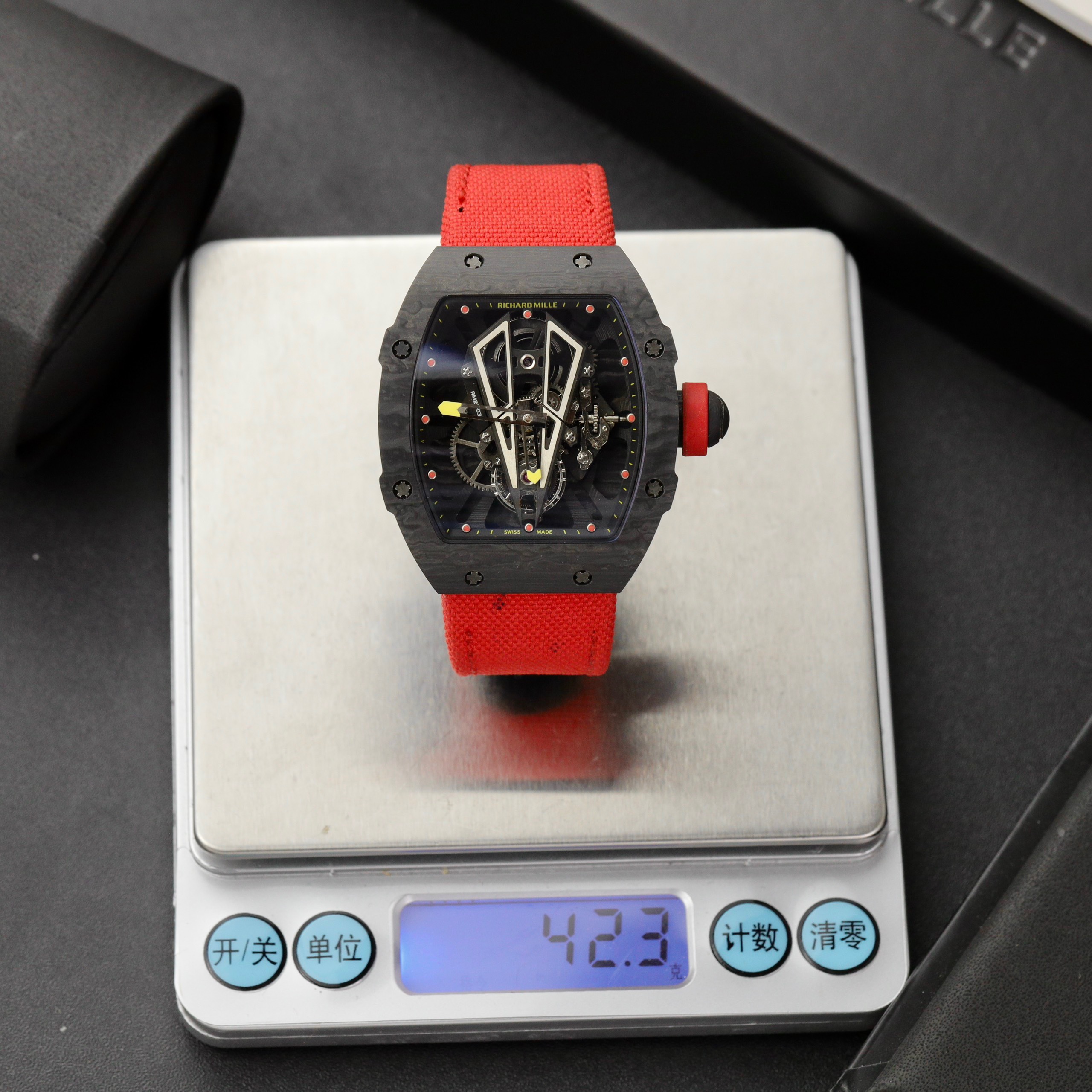Richard Mille Best Replica Watch RM27-03 Tourbillon Carbon Nylon Strap 42 Grams 44mm - Image 2