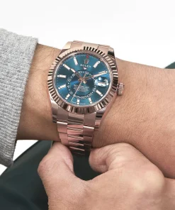 Alternative view of Rolex Sky-Dweller 336935 Rose Gold Blue Dial 42mm