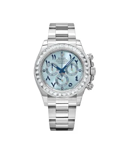 Rolex Daytona 116576TBR Platinum Diamond Ice Blue Arabic Dial