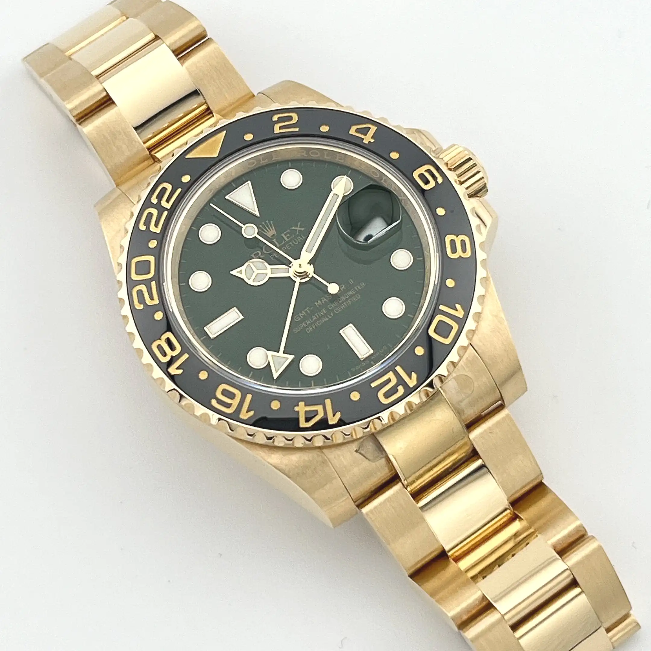 Rolex GMT-Master II 116718LN Yellow Gold Green 40mm - Image 2