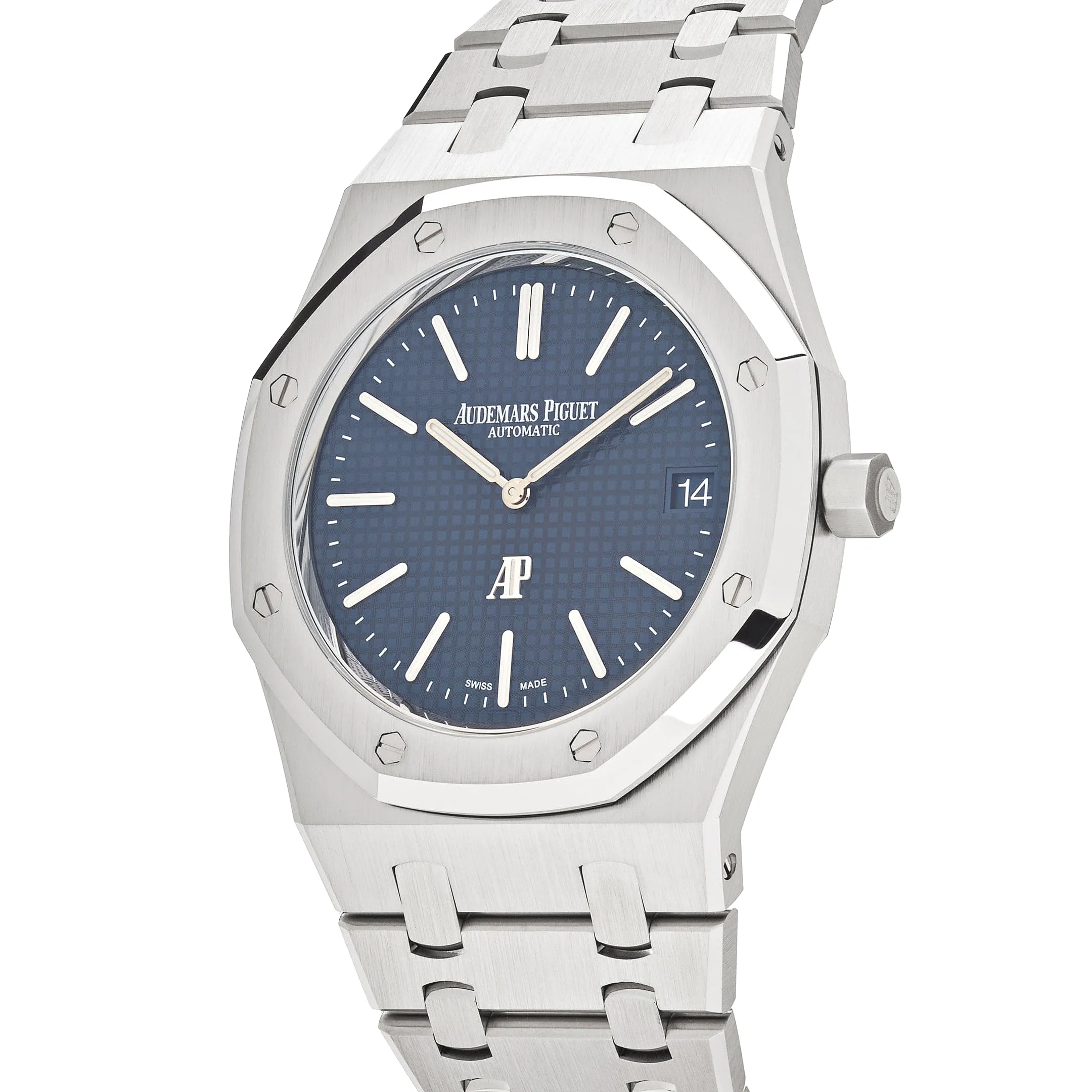 Audemars Piguet Royal Oak 16202ST.OO.1240ST.02 ‘Jumbo’ Extra-Thin Stainless Steel Blue Dial - Image 3