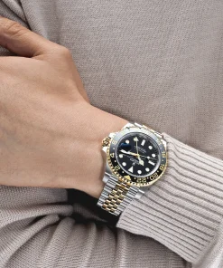 Alternative view of Rolex GMT-Master II 126713GRNR Stainless Steel Yellow Jubilee 40mm