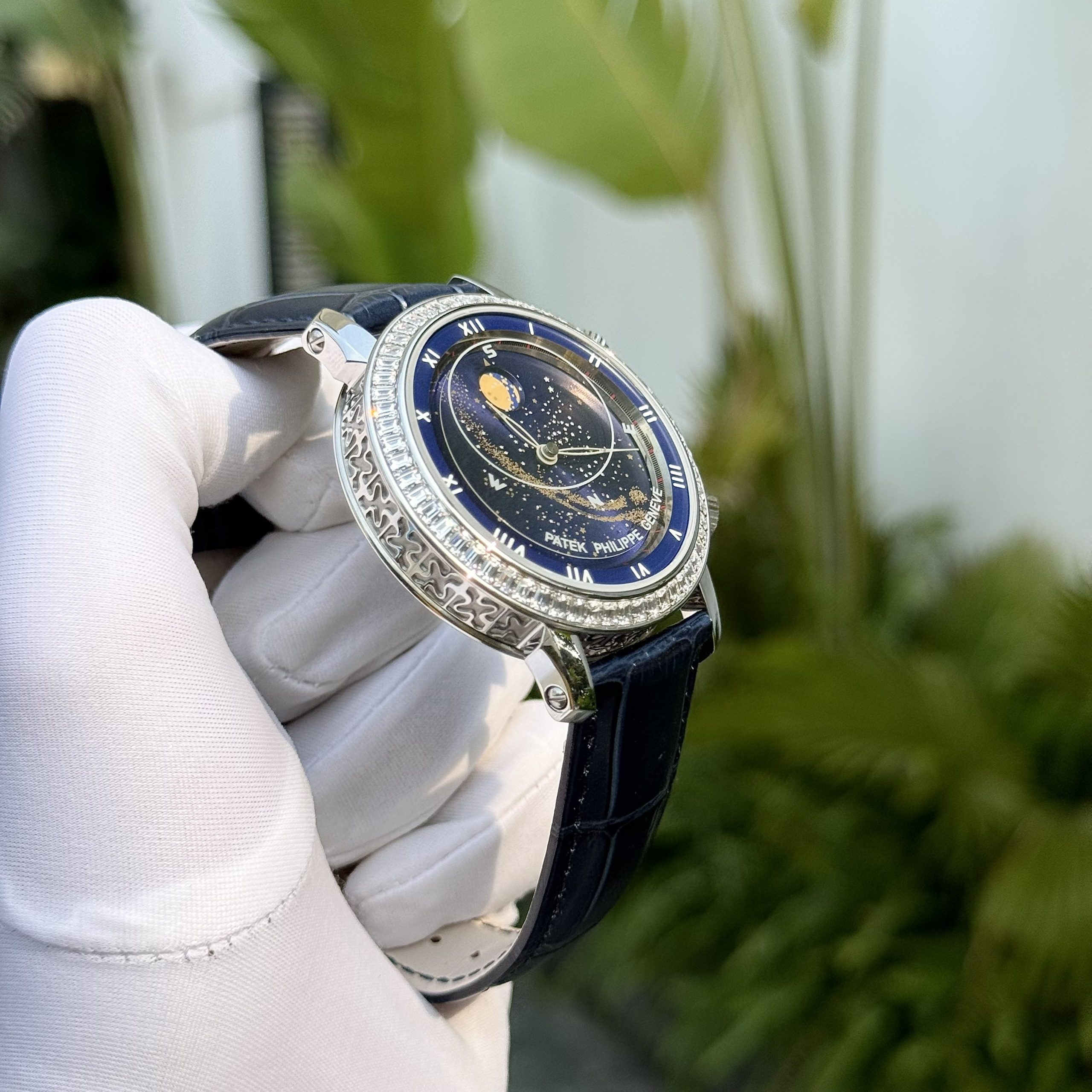 Patek Philippe Replica Watches Grand Complications 6104G Blue 44mm - Image 4
