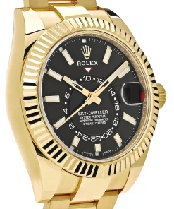 Alternative view of Rolex Sky-Dweller 336938 Yellow Gold Black Dial 42mm