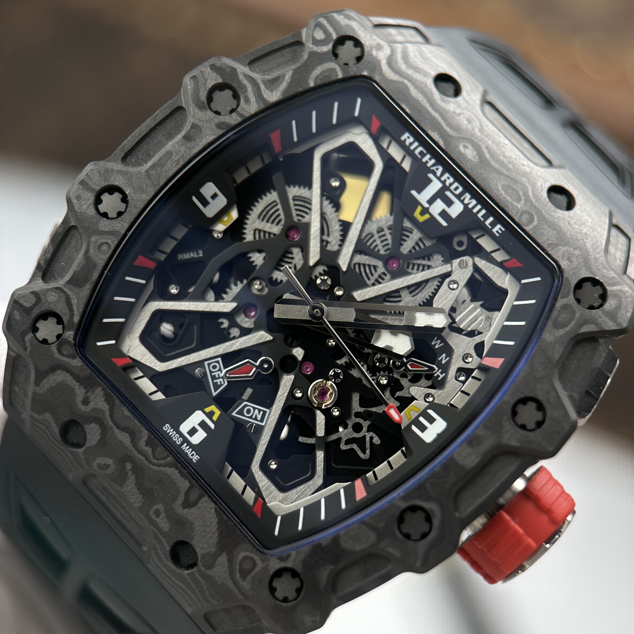 Richard Mille Replica 11 RM 35-03 Rafael Nadal Carbon TPT Case Black 43.2x50mm - Image 3