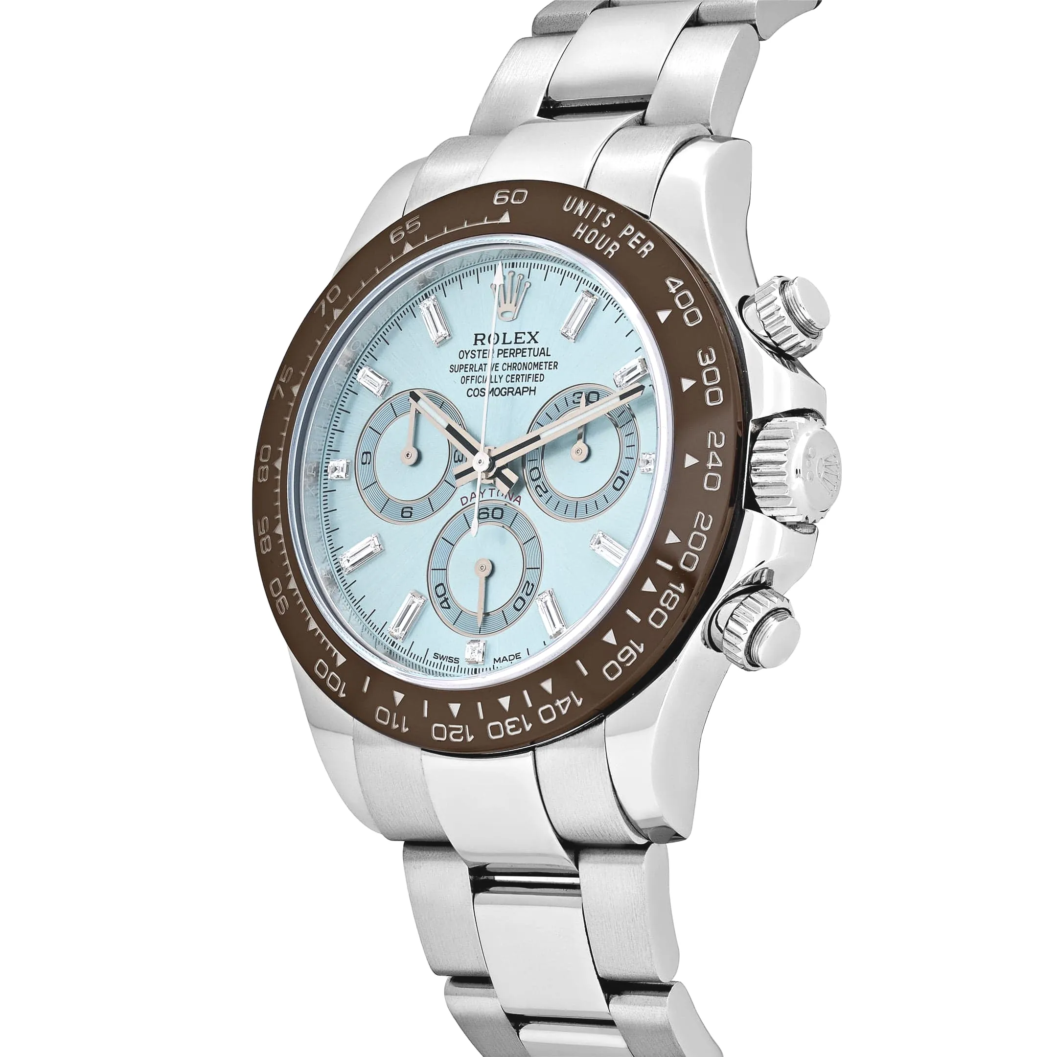 Rolex Daytona 116506 Platinum Ice Blue Baguette Diamond Dial 40mm - Image 3