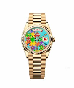 Rolex Day-Date 36 128238-0106 ‘Emoji Puzzle’ Yellow Gold
