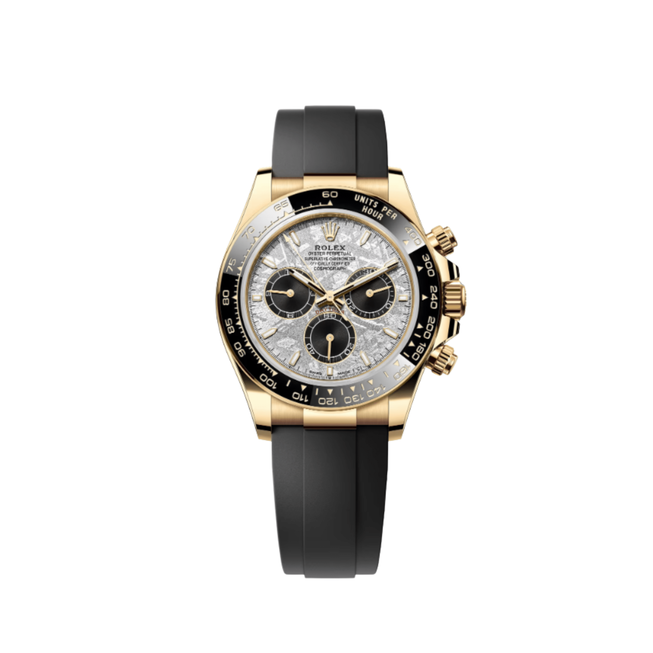 Rolex Daytona 126518LN Yellow Gold Meteorite Dial Oysterflex 40mm