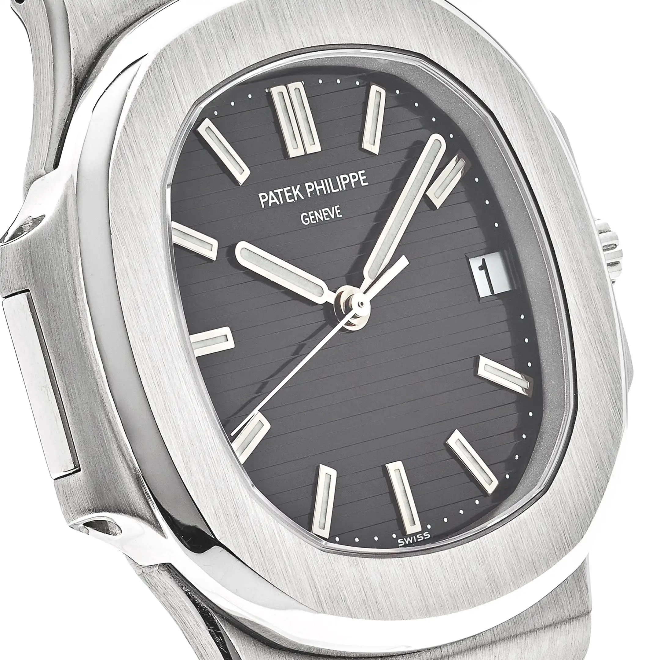 Patek Philippe Nautilus 3711/1G-001 Date White Gold Black Dial - Image 5