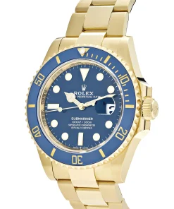 Alternative view of Rolex Submariner Date 126618LB Yellow Gold Blue Dial 41mm