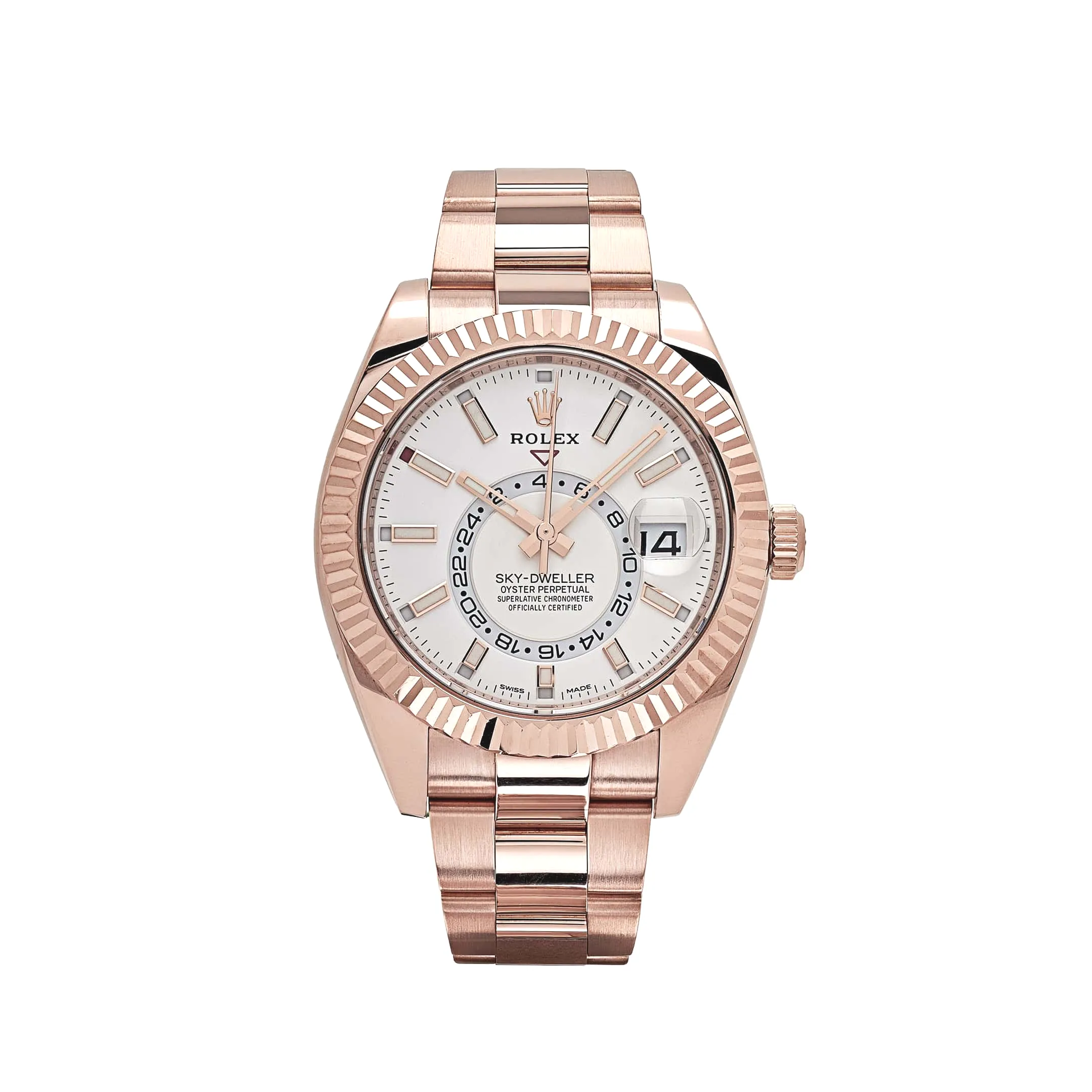 Rolex Sky-Dweller 326935 Rose Gold White Dial 42mm