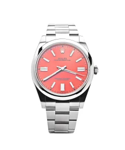 Rolex Oyster Perpetual 41 124300 Stainless Steel Red Dial