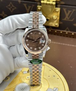 Rolex DateJust Rep 11 Watch Chocolate Brown Dial Jubilee Strap Factory AR 36mm