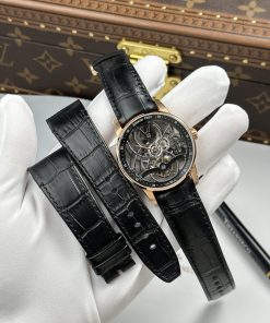 Audemars Piguet 26600 Replica Luxury Tourbillon Openwork Rose Gold Plated Leather Strap 41mm