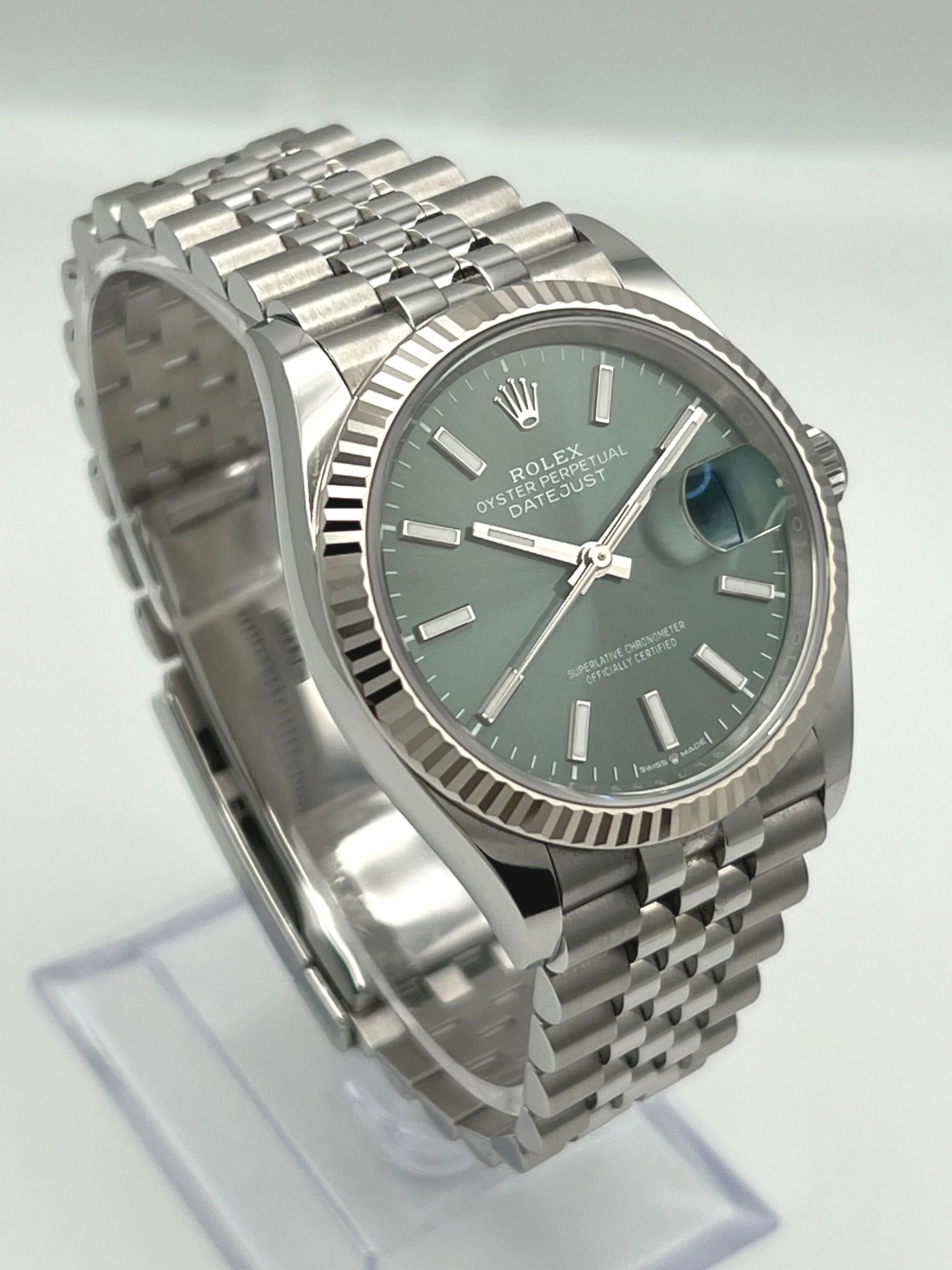 Rolex Datejust 36 126234 Stainless Steel Mint Green Dial Jubilee - Image 3