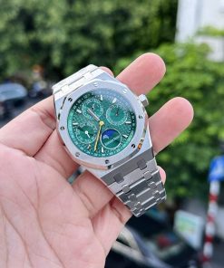 Alternative view of Audemars Piguet Royal Oak 26574ST Green Dial Watch 41mm