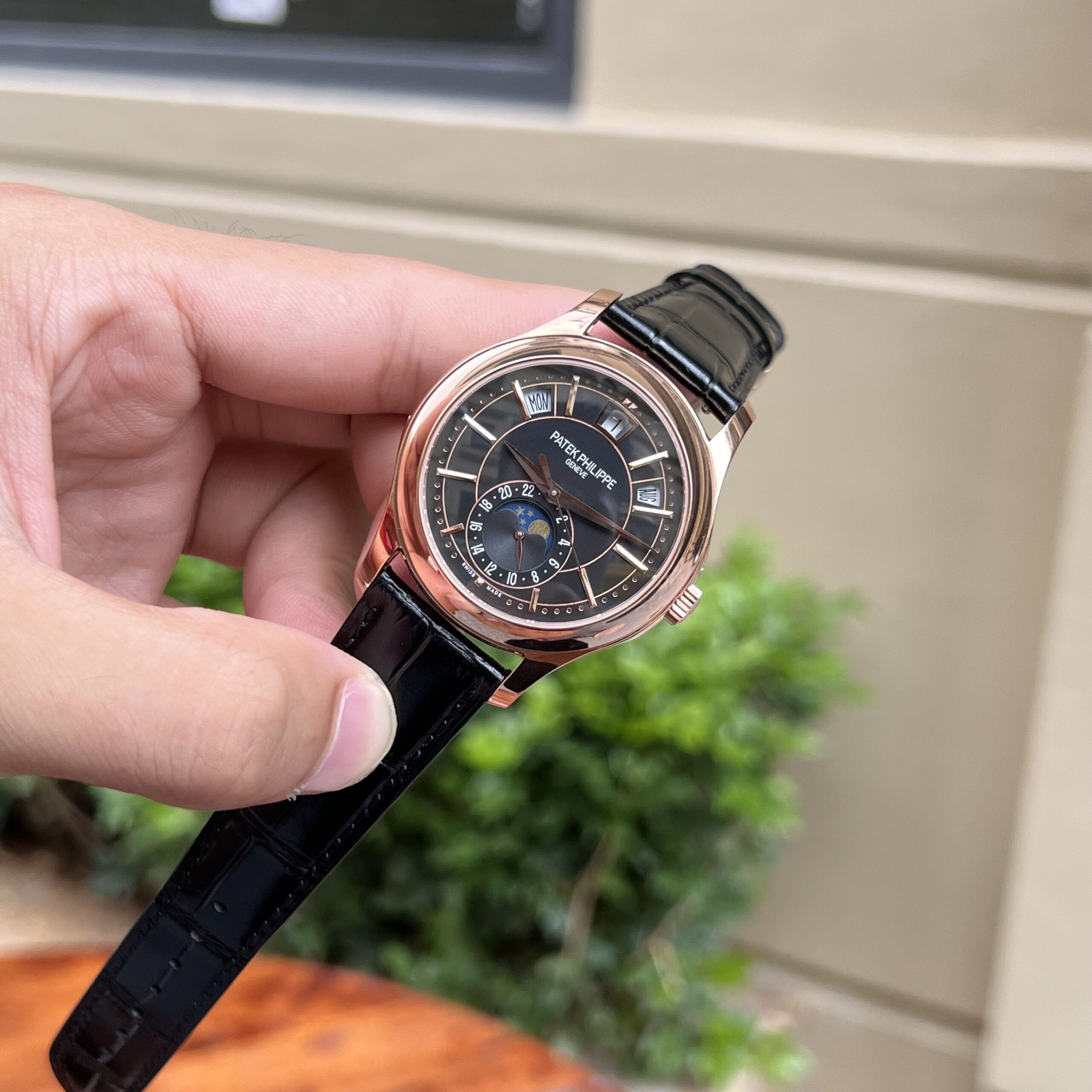 Patek Philippe Complications 5205R Replica 11 Watch Black Leather 40mm - Image 3