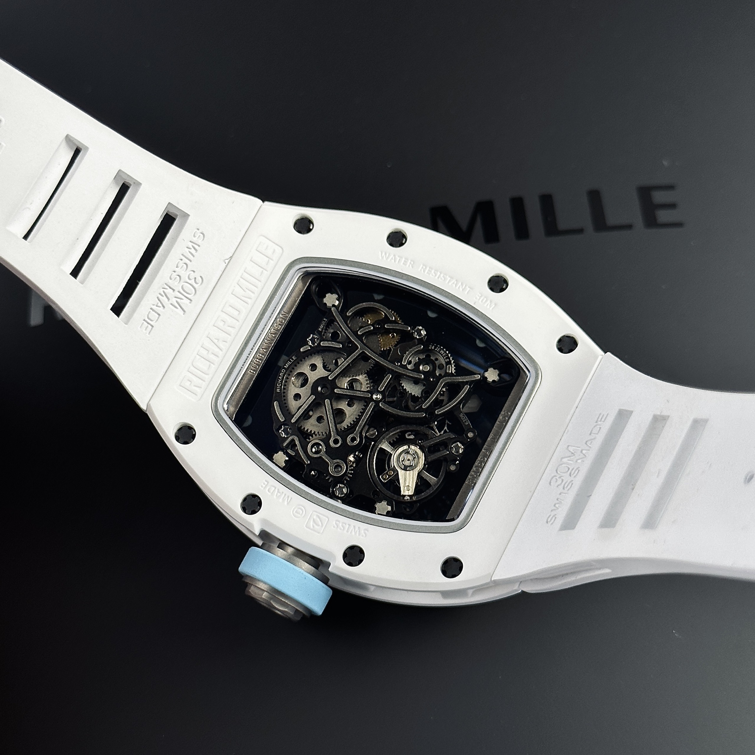 Fake Richard Mille Watch RM055 White Ceramic Bubba Watson BBR Factory 45mm - Image 10
