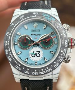 Alternative view of Rolex Daytona DiW Ferrari Replica 11 Dial Tiffany White Carbon Case 40mm