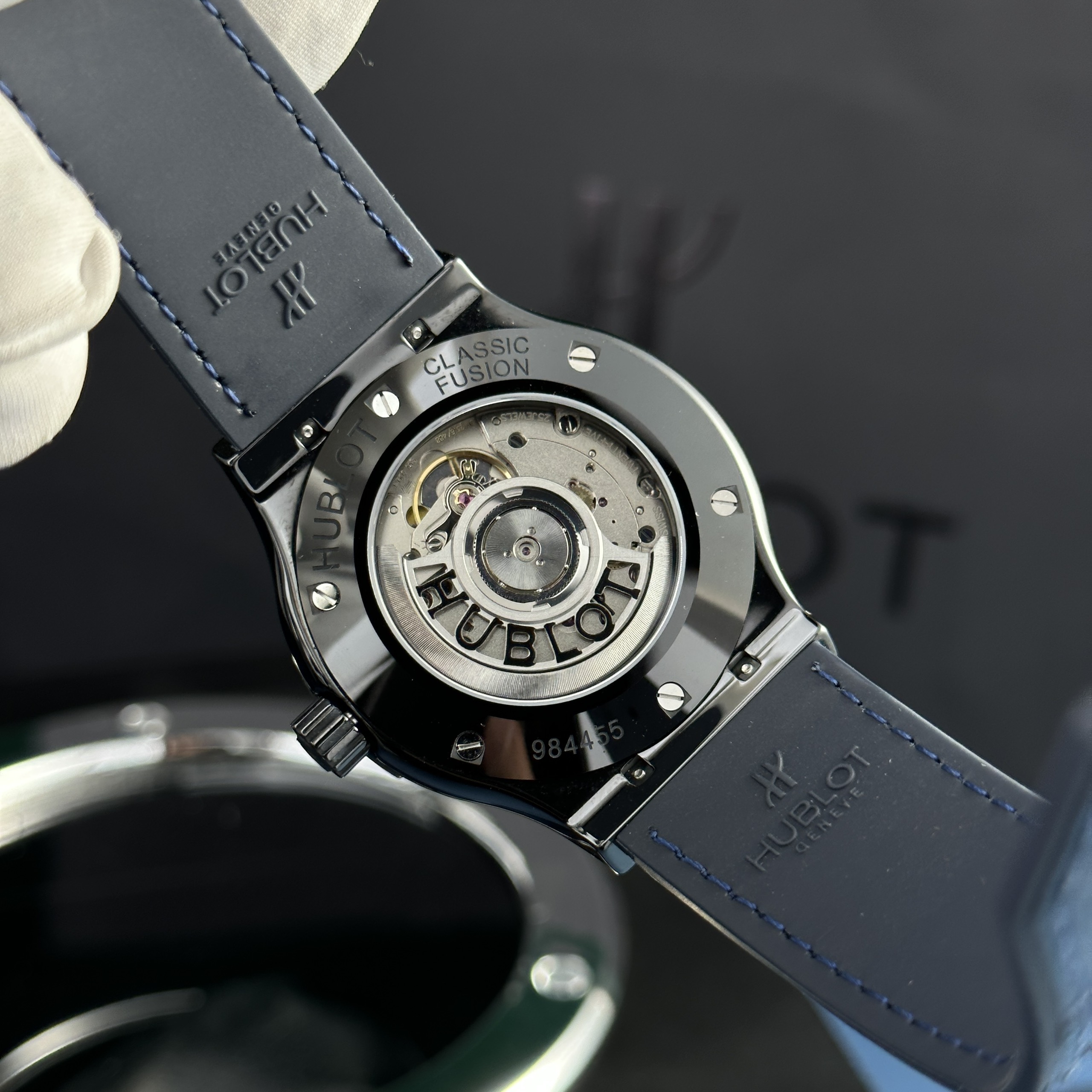 Hublot Replica Watch Classic Fusion Ceramic Blue Dial JJZ Customs 42mm - Image 7