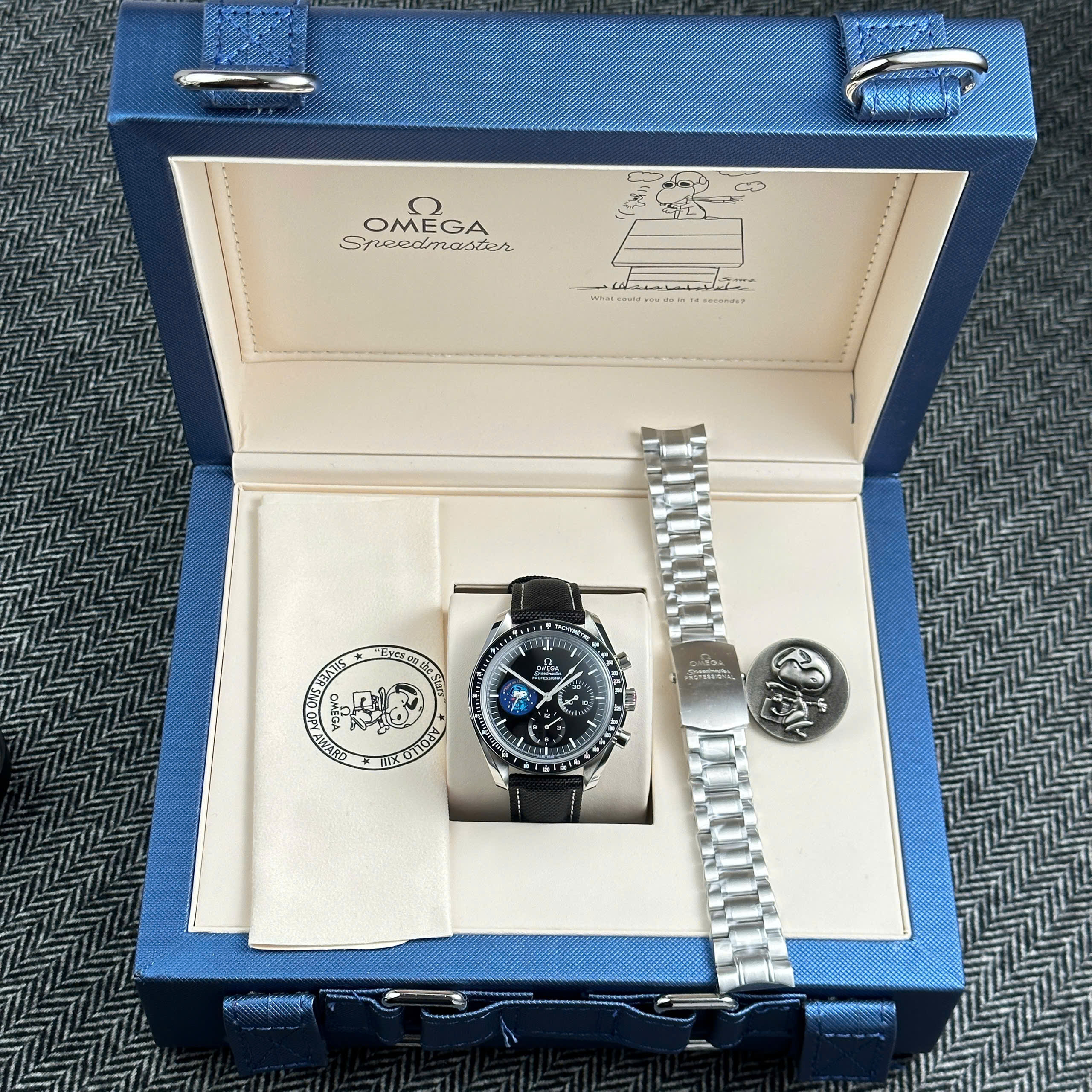 Omega Best Quality Watch Speedmaster Silver Snoopy 50th Anniversary Edition Black Dial New 2025 42mm - Image 2