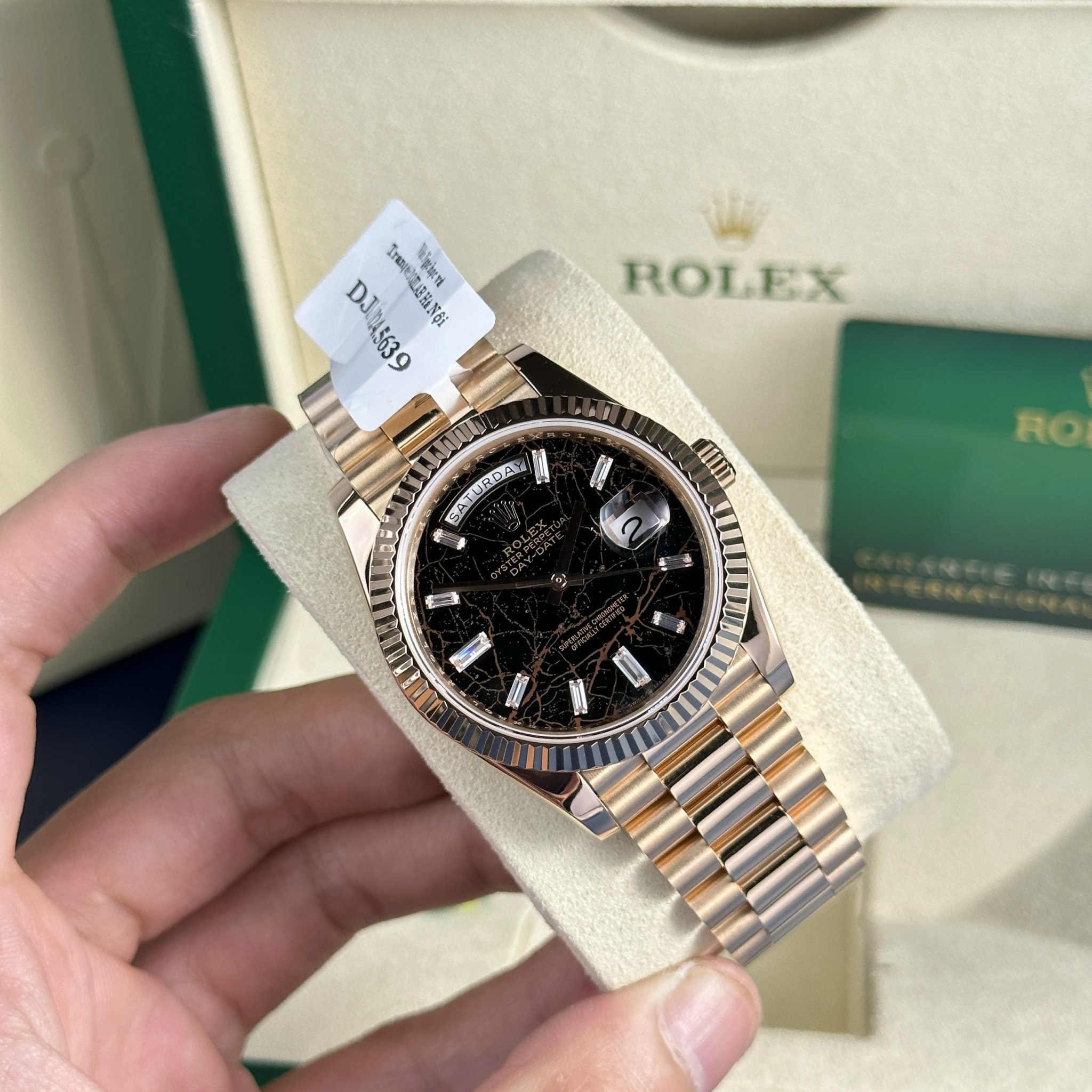 Replica Rolex Watch 18K Gold Wrapped Day-Date 228235 178 Grams GMF 40mm - Image 8