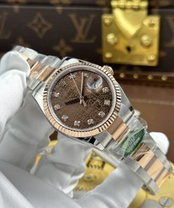 Alternative view of Rolex DateJust High-End Chocolate Brown Dial Oyster Strap Factory AR 36mm