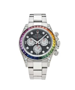 Rolex Daytona 116599RBOW ‘Rainbow’ White Gold Black Diamond Dial Sapphire Bezel