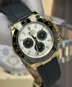 Alternative view of Rolex Cosmograph Daytona Replica Watches Meteorite Dial Rubber Band 40mm
