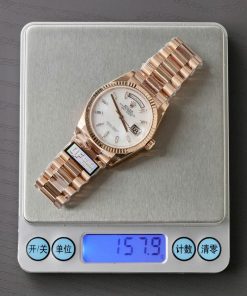 Rolex Day-Date 128238 Replica Watch MOP Face Weight 158gr Factory QF 36mm