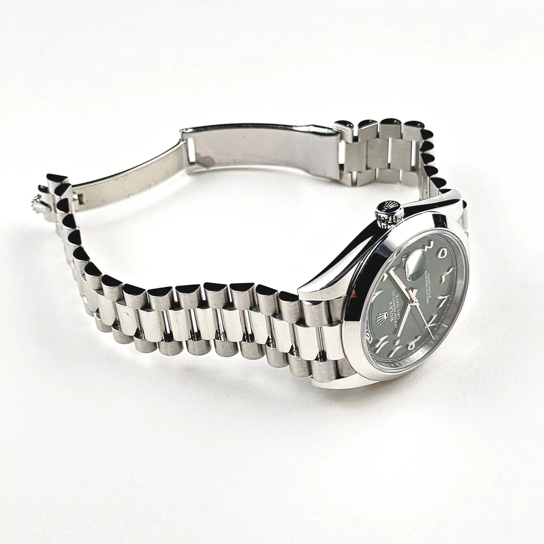 Rolex Day-Date 40 228206 Platinum Olive Green Arabic Dial - Image 7