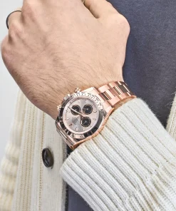Alternative view of Rolex Daytona 126505 Rose Gold Sundust Dial 40mm
