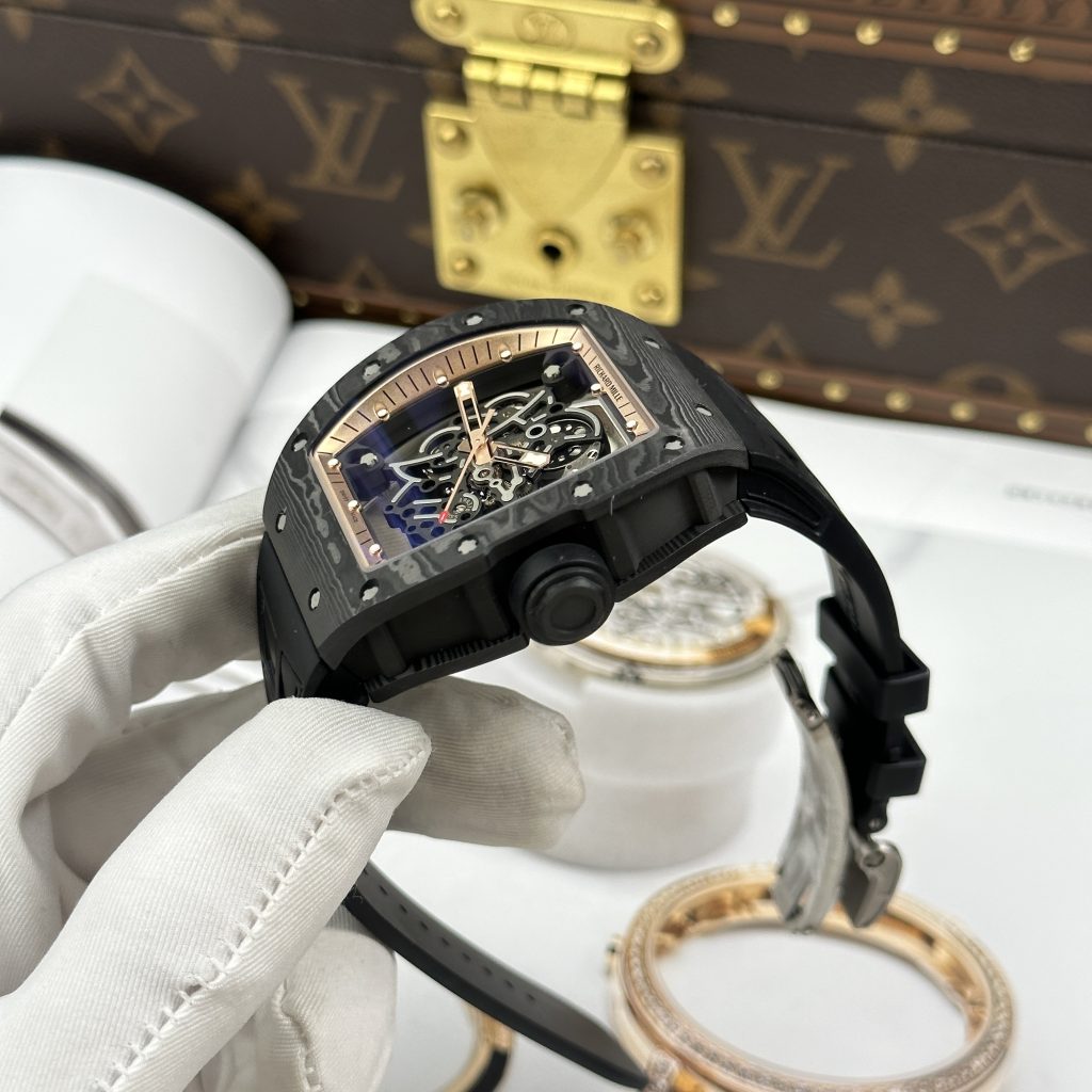 Đồng Hồ Richard Mille RM055-CA-RG Black Chế Tác Dây Cao Su Nhà Máy ZF 49.9×42.7mm