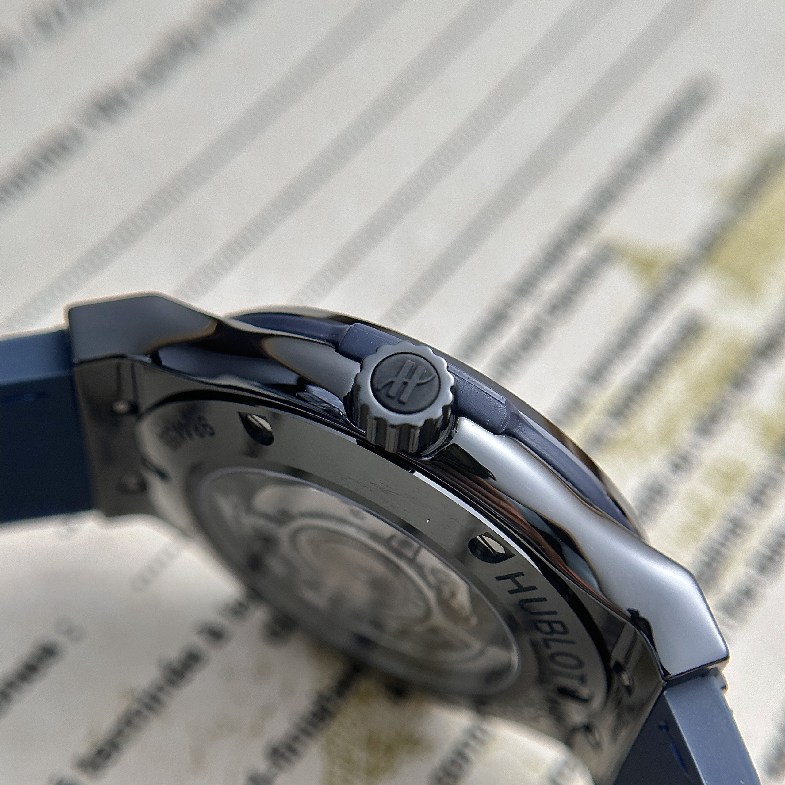 Hublot Classic Fusion Ceramic Blue Dial Replica Watch JJZ 42mm - Image 4