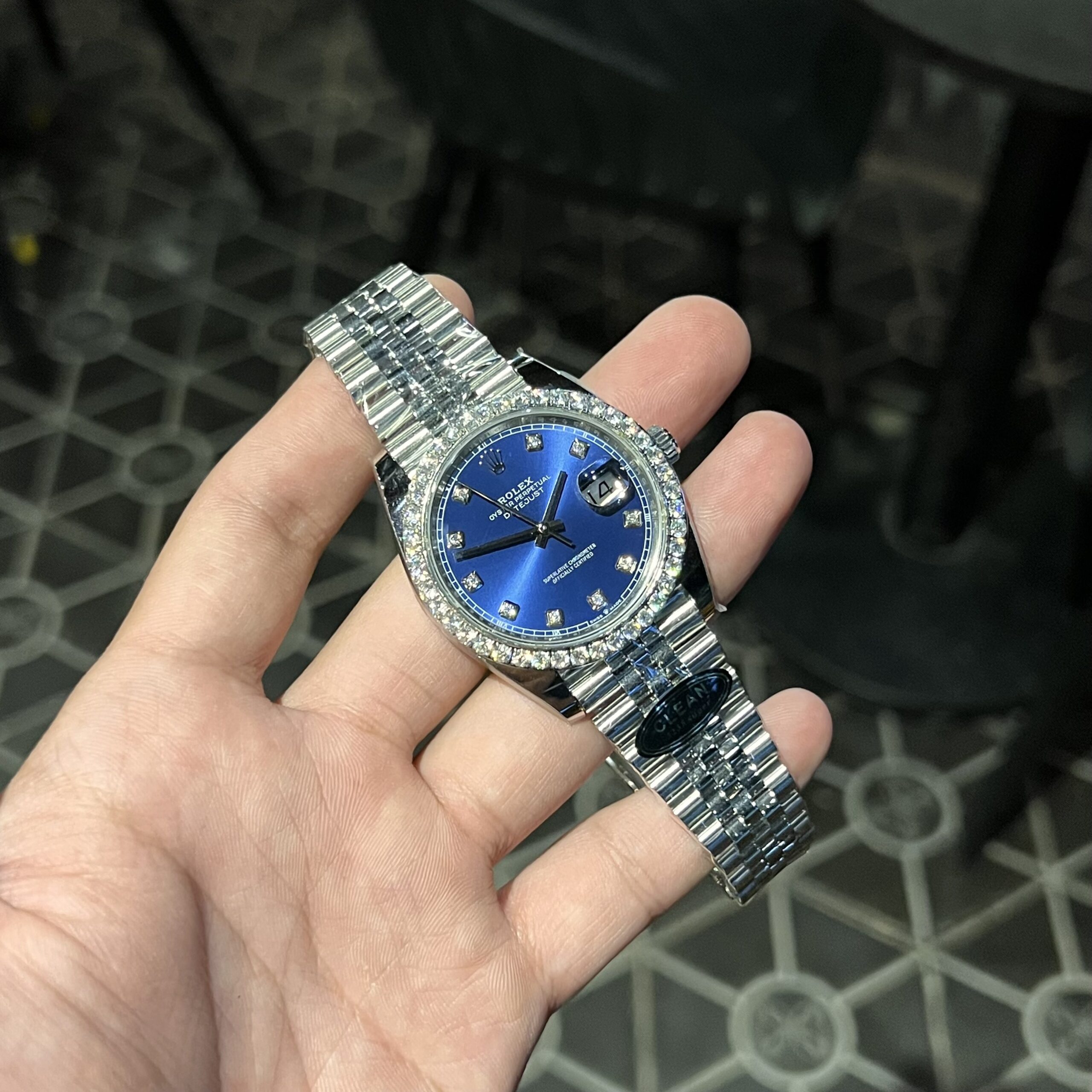 Rolex Datejust 126334 Custom Diamonds Moissanite Blue Dial 41mm - Image 2