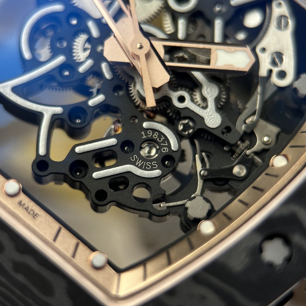 Đồng Hồ Richard Mille RM055-CA-RG Black Chế Tác Dây Cao Su Nhà Máy ZF 49.9×42.7mm