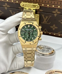 Audemars Piguet Rep11 Royal Oak Chronograph 26331 Gold Plated Green Dial Factory APS 41mm