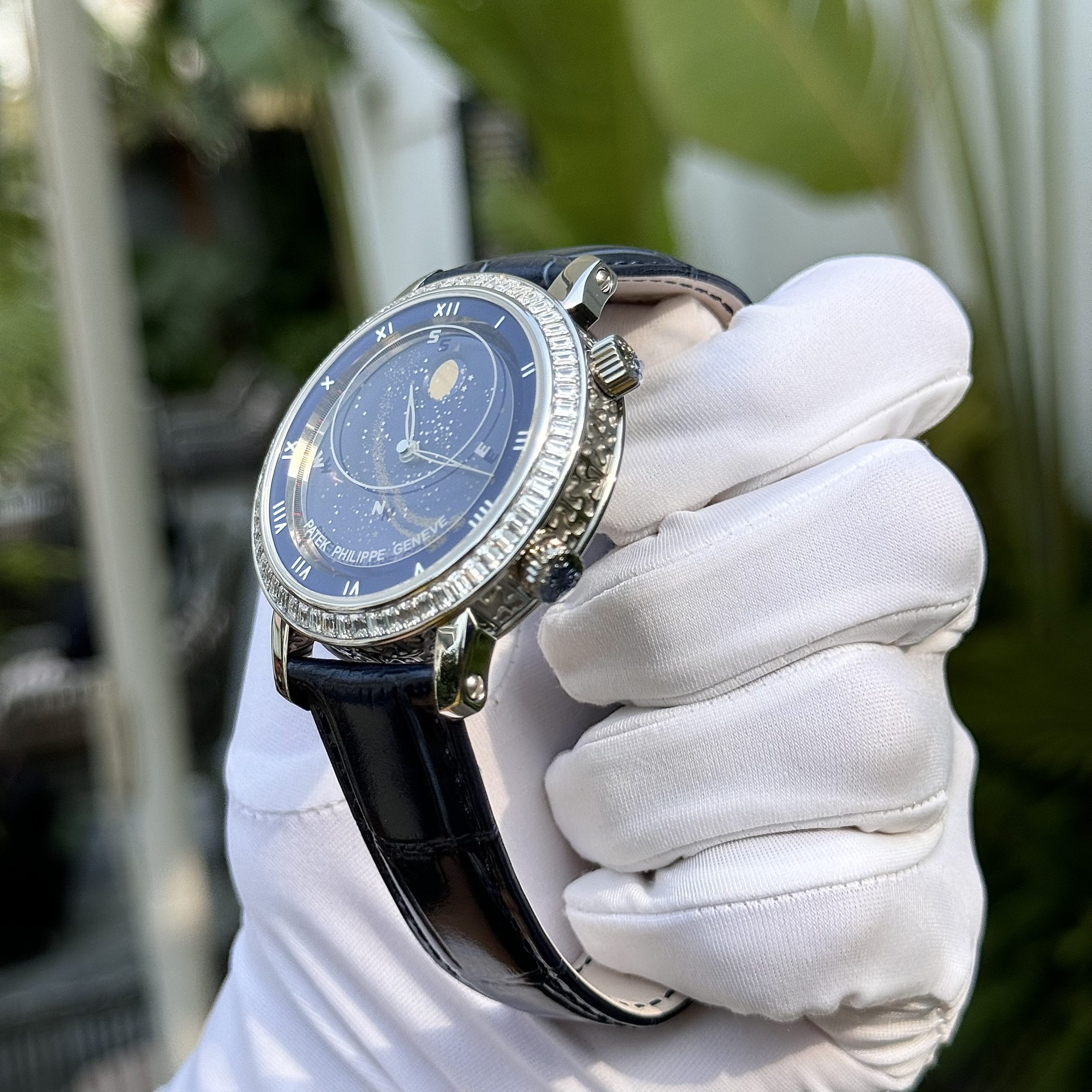 Patek Philippe Replica Watches Grand Complications 6104G Blue 44mm - Image 5