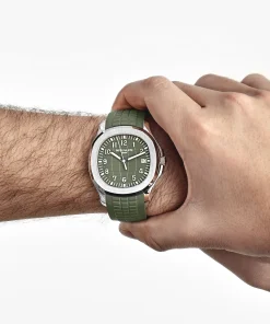 Alternative view of Patek Philippe Aquanaut 5168G-010 ‘Jumbo’ White Gold Khaki Green