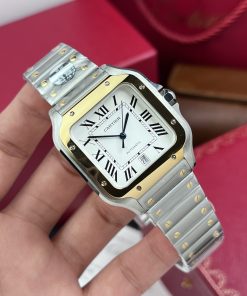 Alternative view of Cartier Santos de Cartier W2SA0009 Demi Gold Watch 39.8mm
