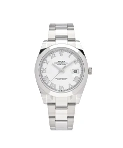 Rolex Datejust 41 126300 Stainless Steel White Roman Dial Oyster