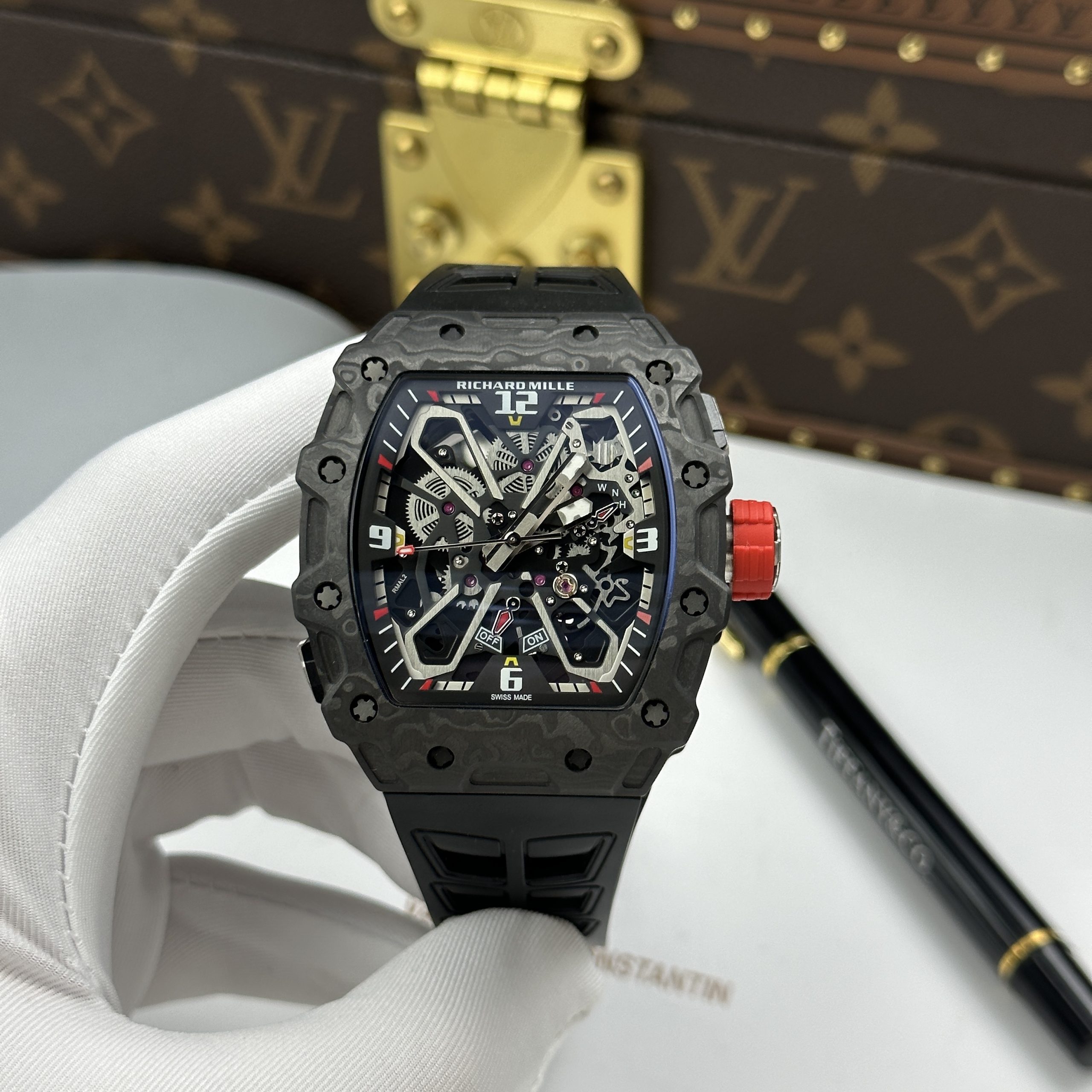 Richard Mille Replica 11 RM 35-03 Rafael Nadal Carbon TPT Case Black 43.2x50mm
