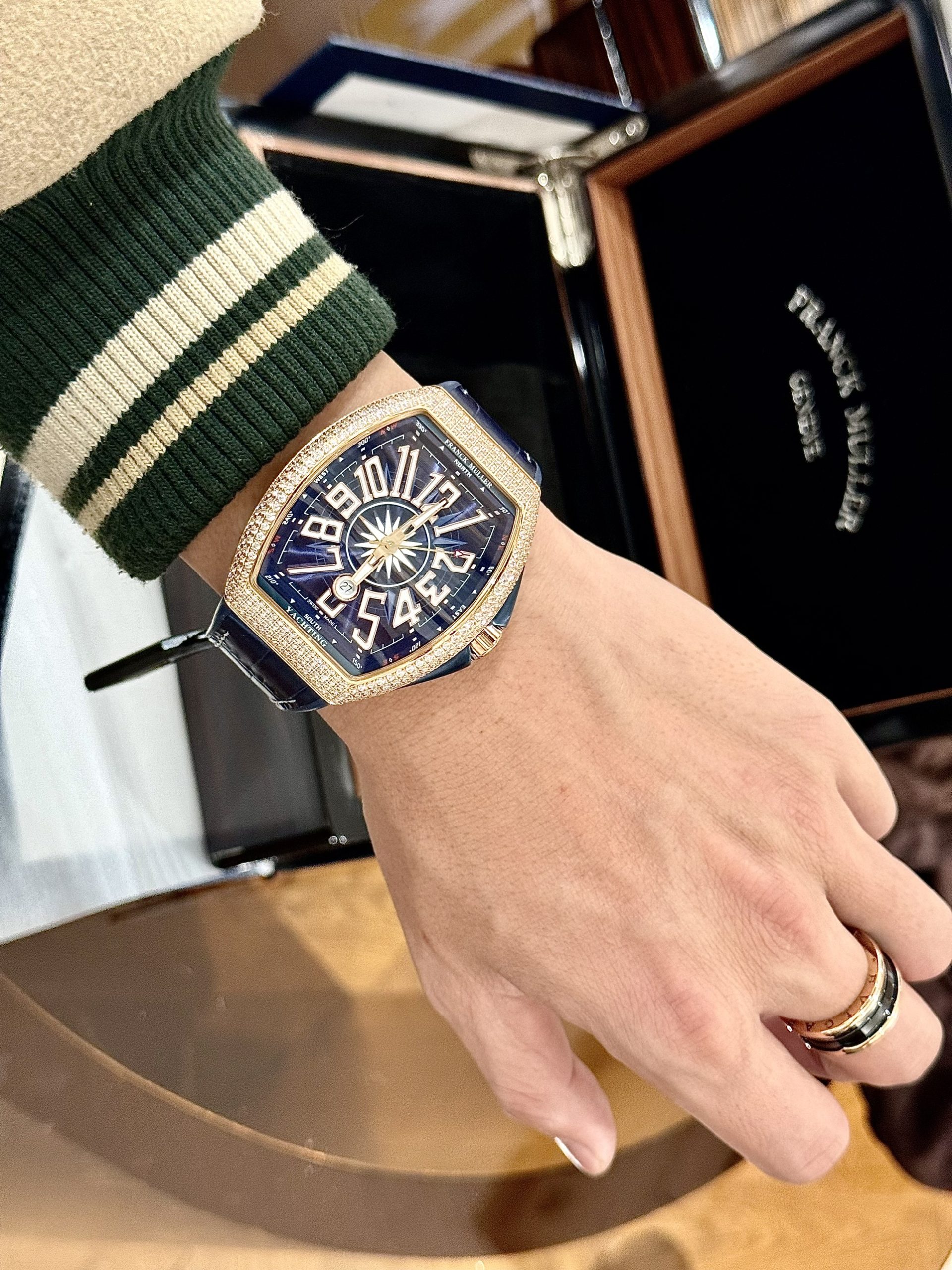 Franck Muller Vanguard Yachting V45 SC DT Blue Replica Watch 45mm - Image 6