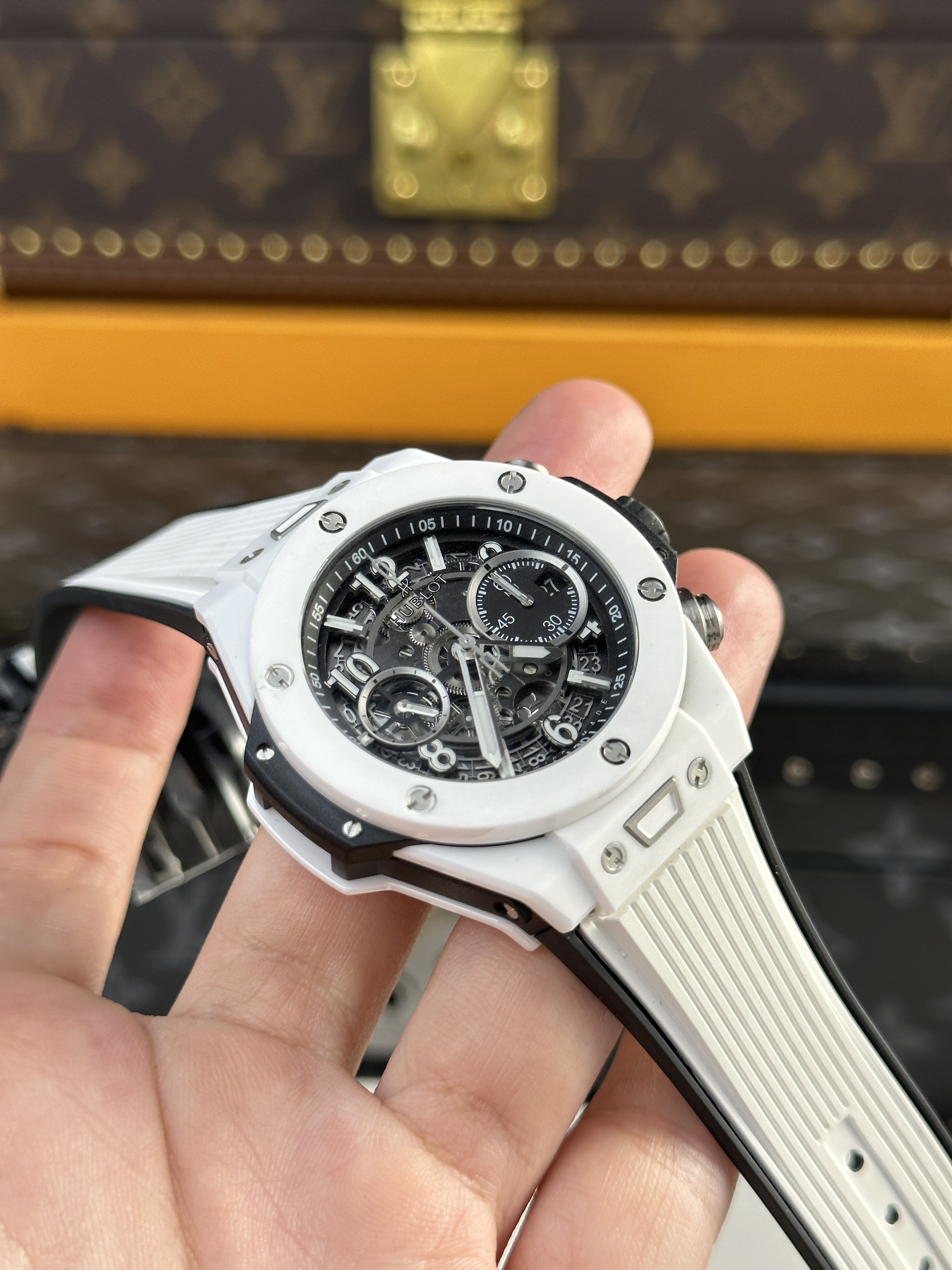 Hublot Big Bang Unico White Ceramic Replica Watch BBF Factory 44mm - Image 3