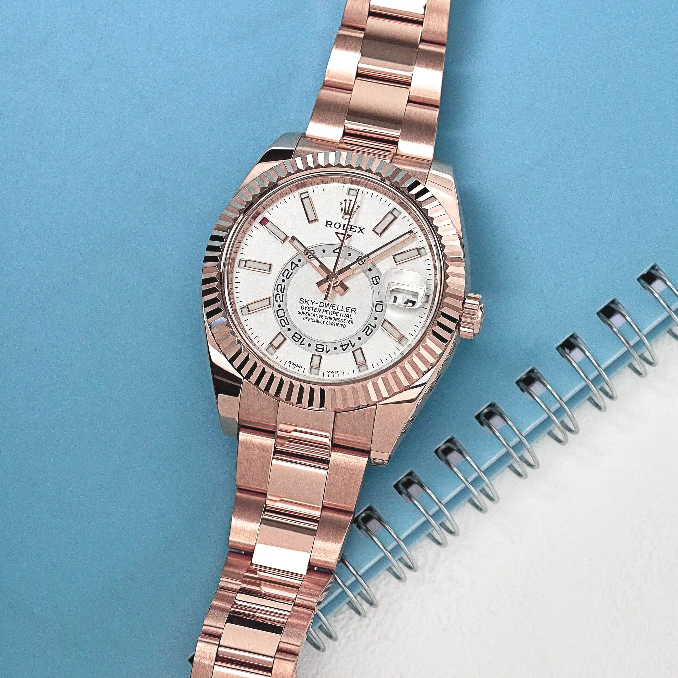 Rolex Sky-Dweller 326935 Rose Gold White Dial 42mm - Image 6