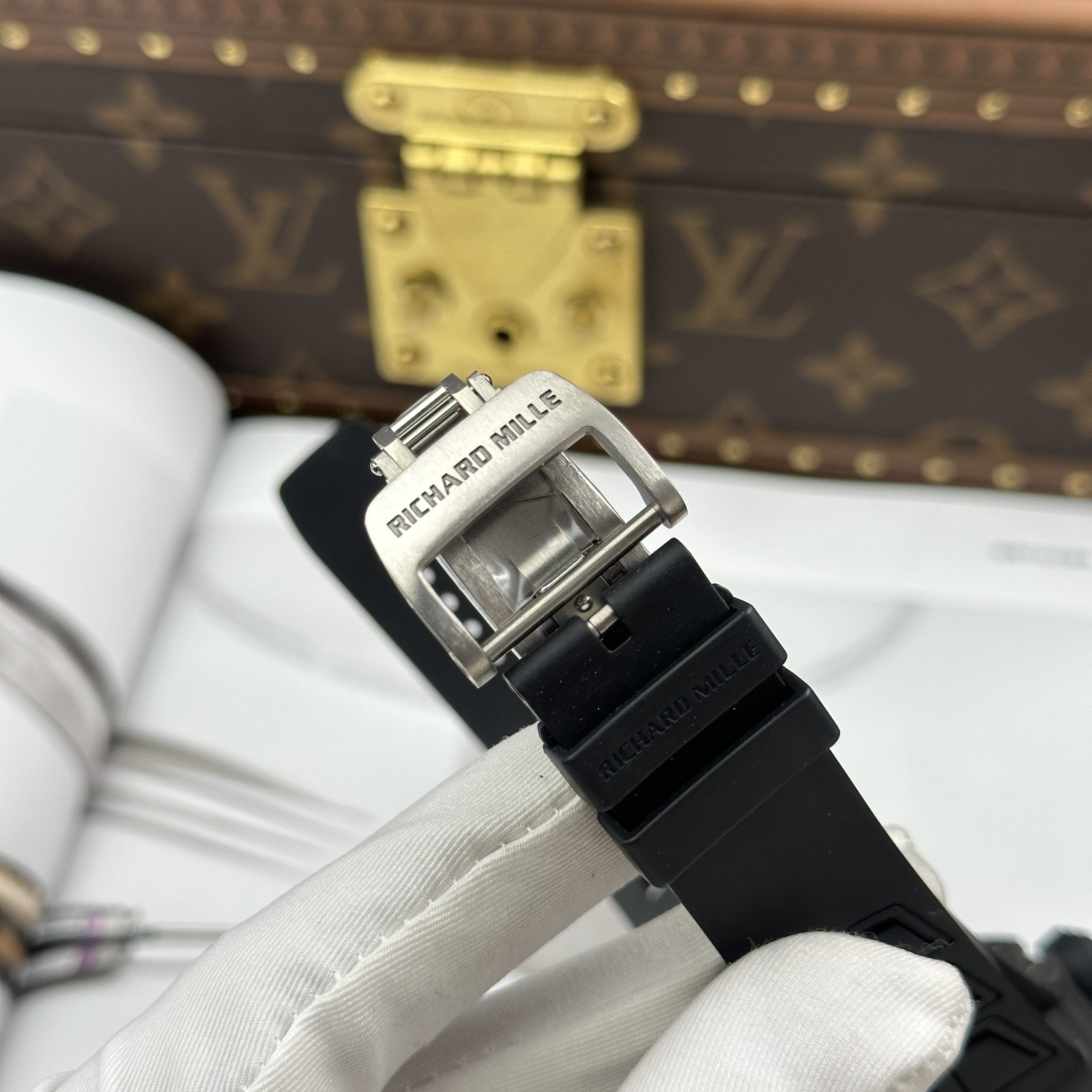 Richard Mille Replica Luxury RM055-CA-RG Black Rubber Strap Factory ZF 49.9×42.7mm - Image 6