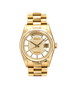 Rolex Day-Date 18238 Yellow Gold Carousel Diamond Dial Presidential Bracelet