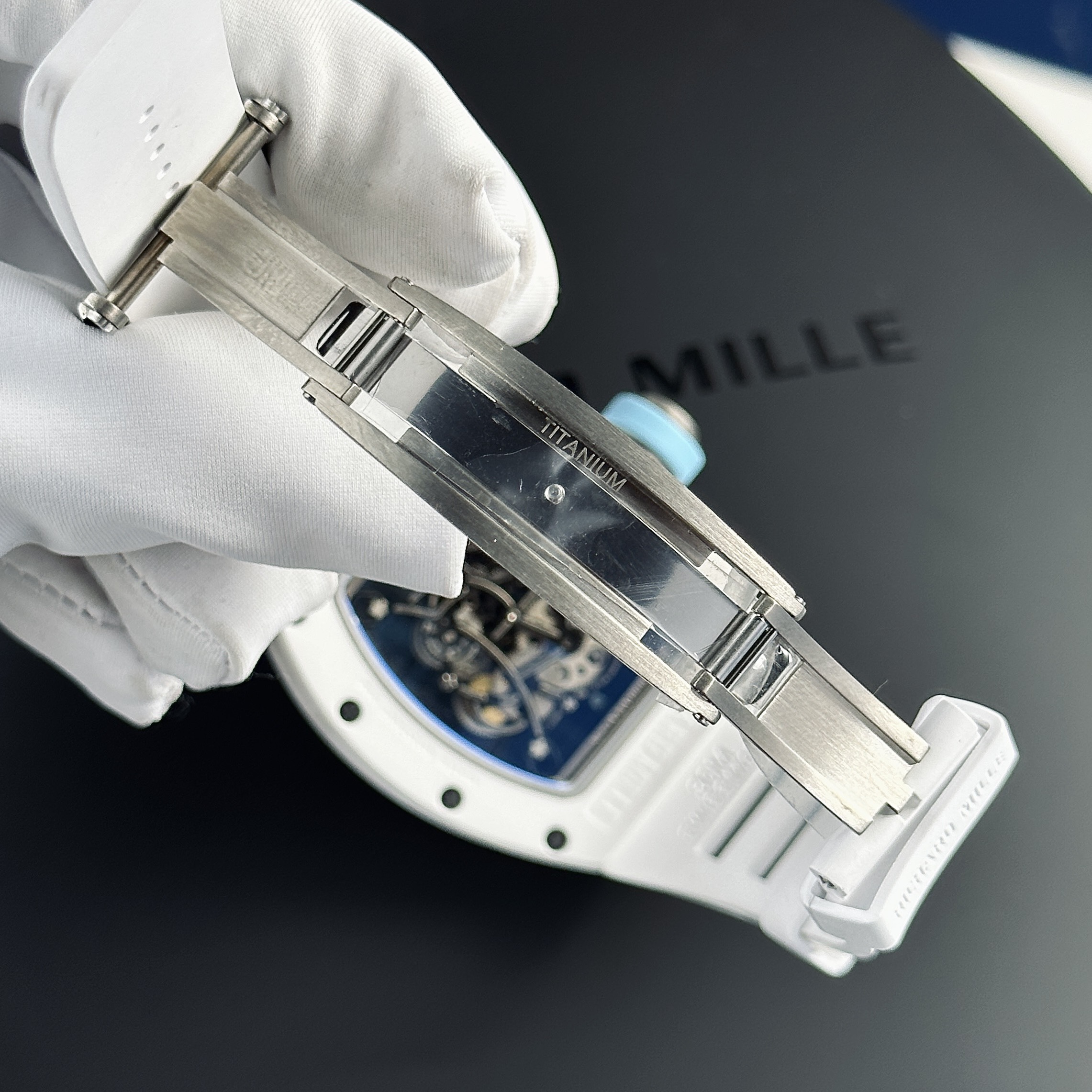 Fake Richard Mille Watch RM055 White Ceramic Bubba Watson BBR Factory 45mm - Image 12