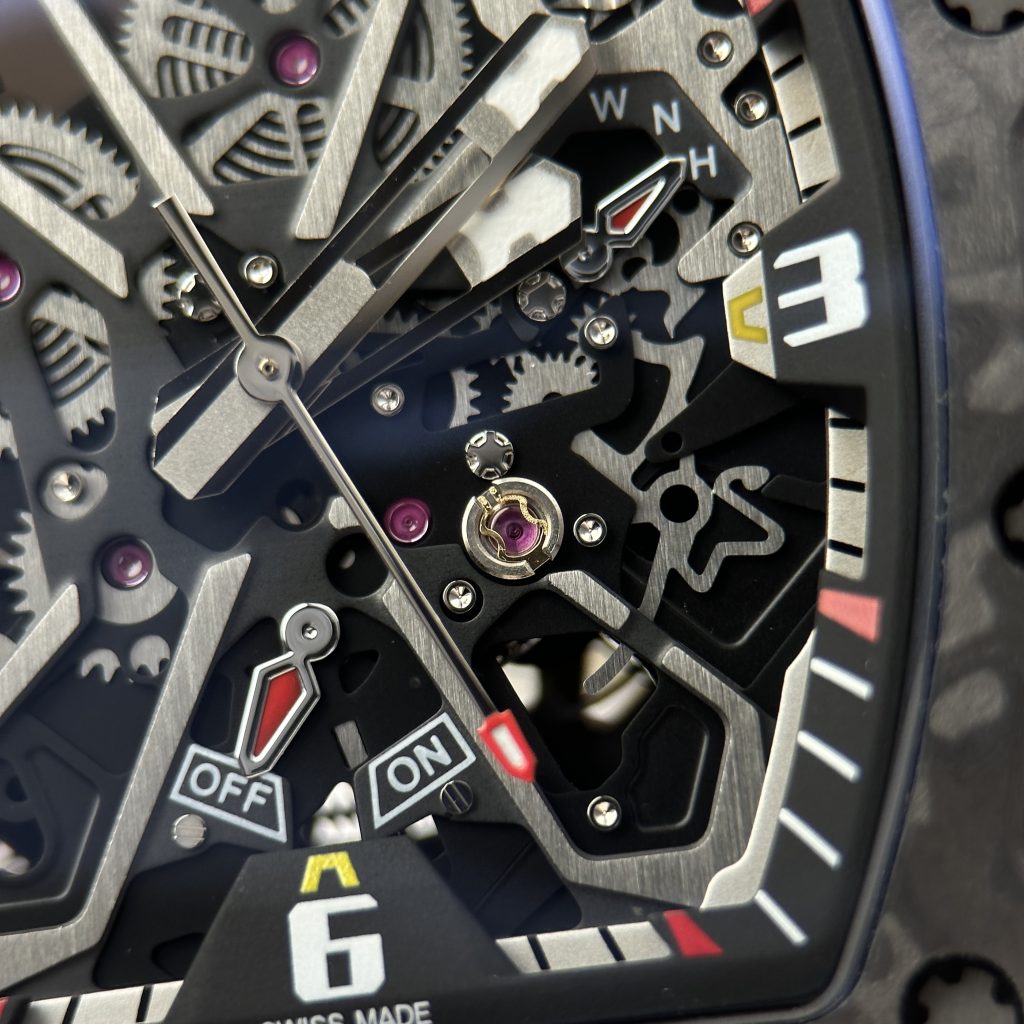 Đồng Hồ Richard Mille Replica 11 RM 35-03 Rafael Nadal Vỏ Carbon TPT Màu Đen 43.2x50mm